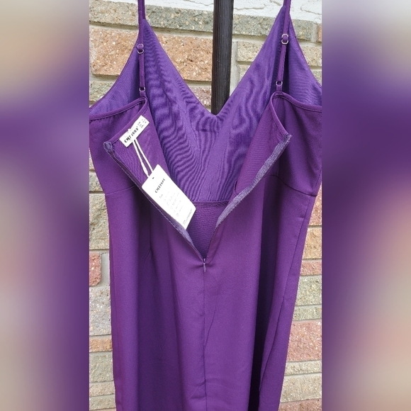 CMZ2005 midi cocktail Purple women's dress Size Xlarge - Picture 7 of 10